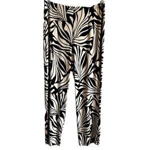 Chico's Palazzo Wide Leg Pants Sz 2 (US 12) Retro Geo Print Boho Beach Vacation